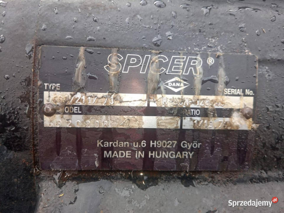 SPICER 6032173przedni most Spicer Jastrzębniki