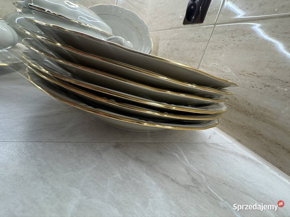 Elegancki serwis obiadowy Bavaria kolor ecru