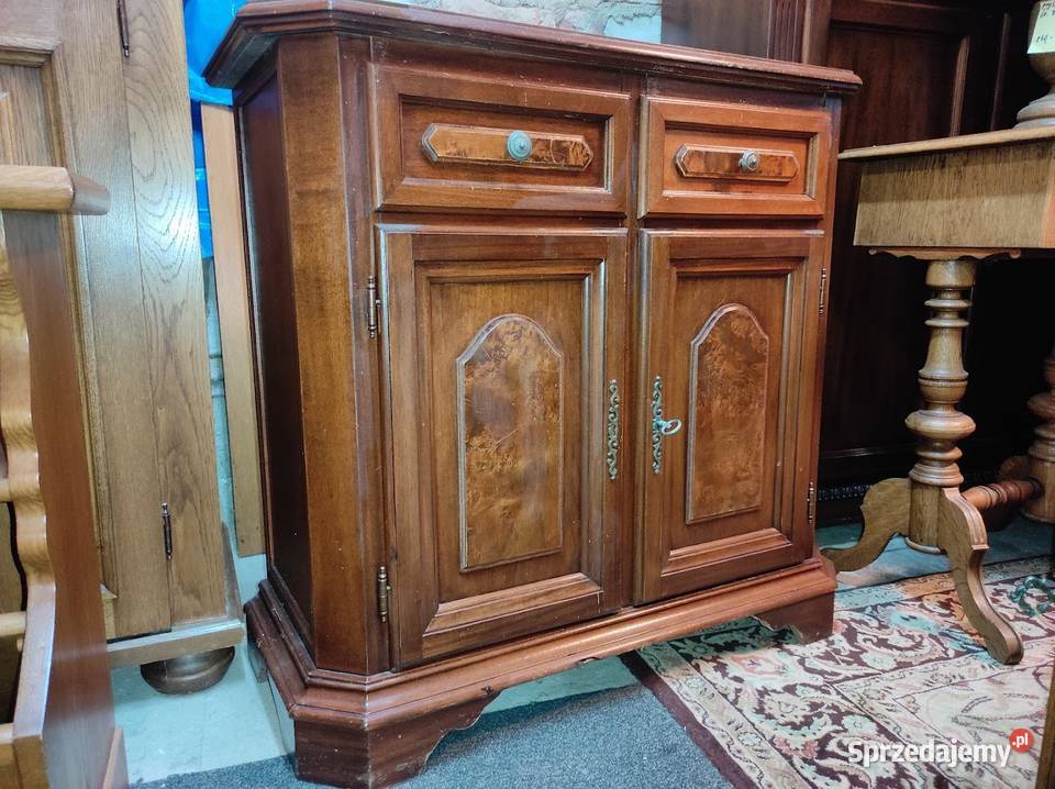 Komoda orzechowa dwódrzwiowa meble używane z 92cm Sypniewo