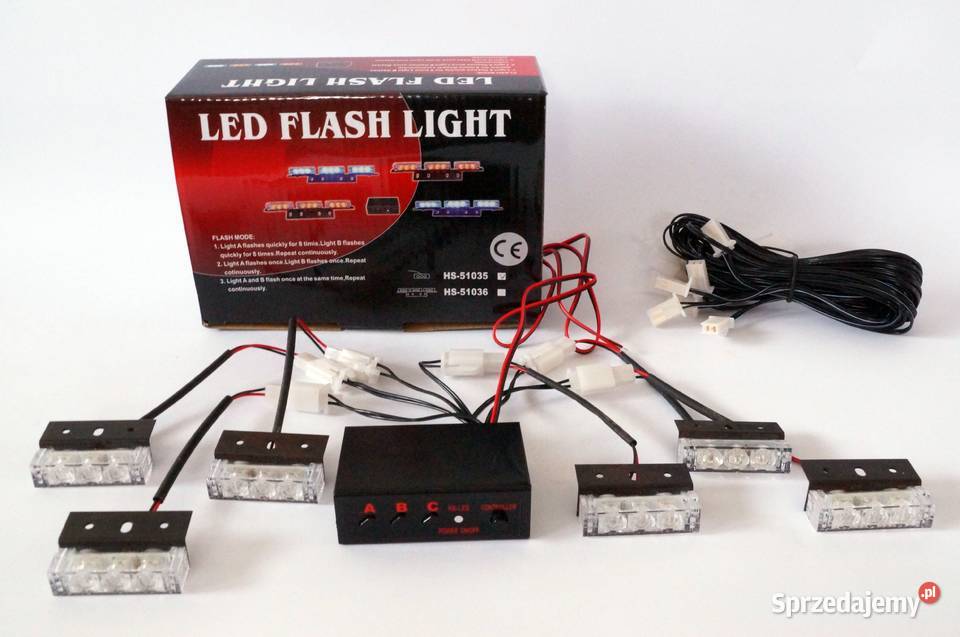 LAMPA STROBOSKOP LED 6 X 3 POMARAŃCZOWA sprzedam