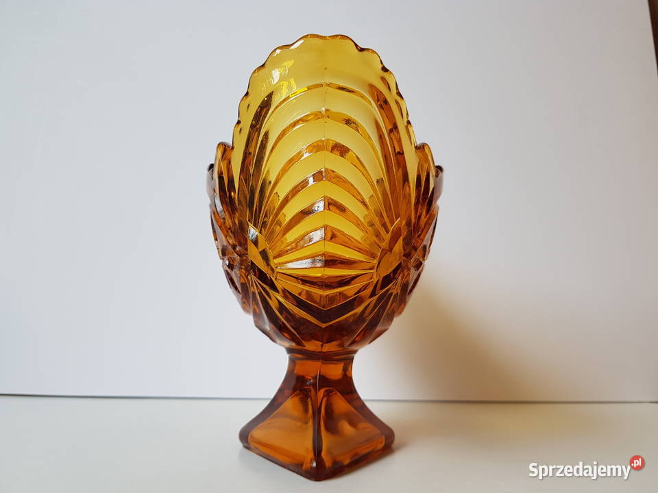 Bursztynowa żardiniera z różą Ząbkowice kolorowe śląskie Dąbrowa Górnicza