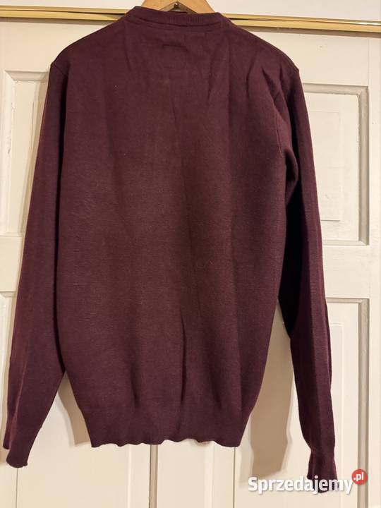 Sweter męski L Carry bordowy wiskoza casual Częstochowa