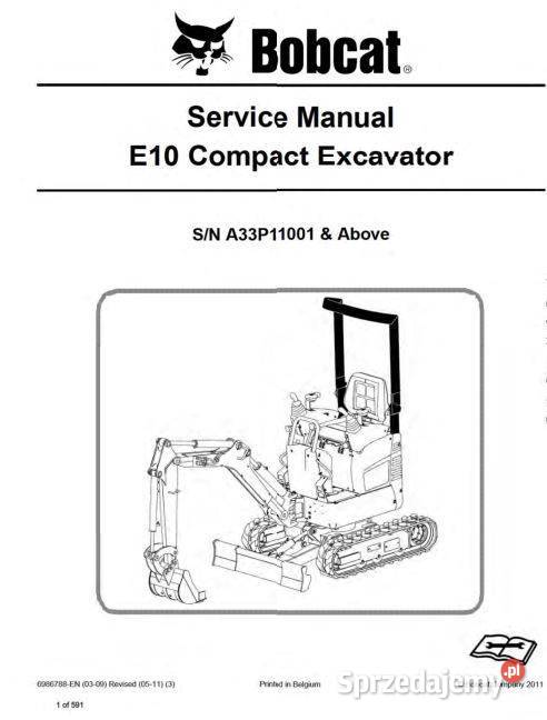 Bobcat E10 instrukcja naprawy Kielce