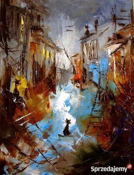 Koty Obraz plejny 40x30 szpachla Wrocław