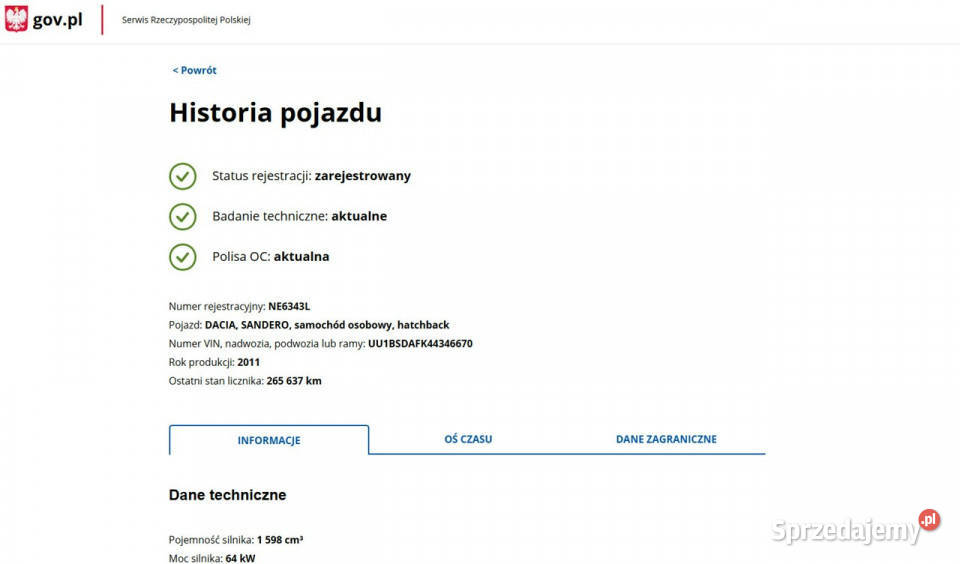 Dacia Sandero Stepway 16 Benzyna Zarejestrowany manualna Sandero Stepway Elbląg