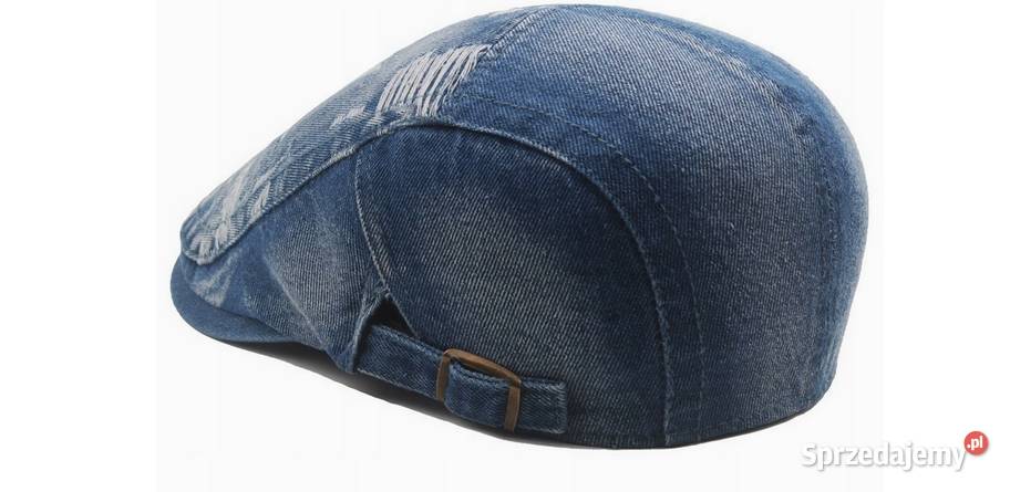 Czapka męska kaszkiet jeans vintage z śląskie