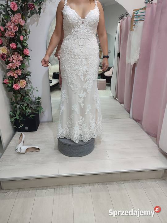 Suknia ślubna nowa Demetrios Cosmobella model 86cm śląskie Woźniki