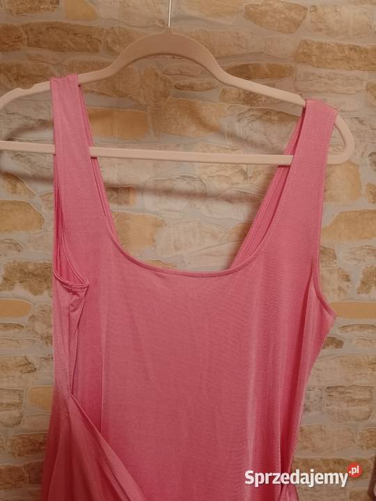 42XL ASOS Długa różowa sukienka letnia z Londynu