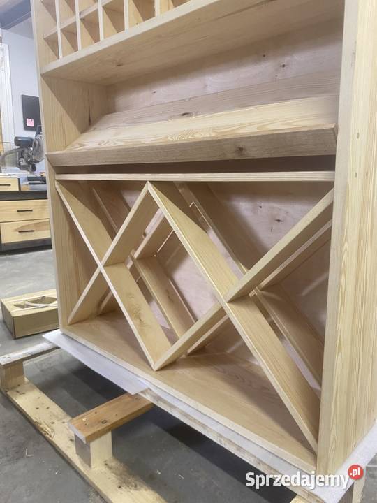 Regał na wino sosnowy 180x120 Chełmża