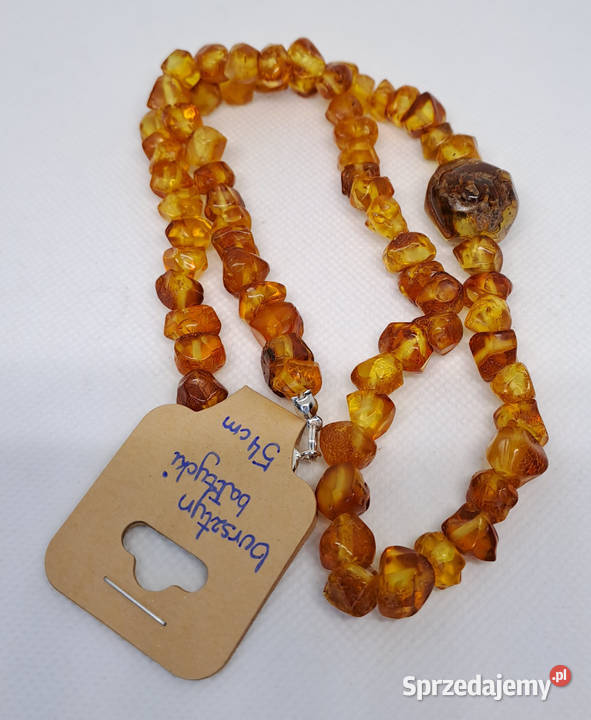 Korale z bursztynu bursztyn bałtycki ciosany Warszawa