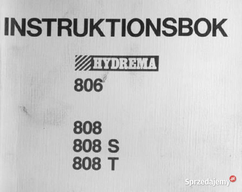 Hydrema 806 808 808S 808T instrukcja obsługi Kielce