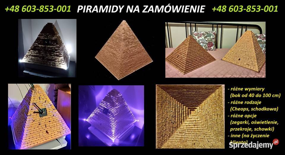 Piramidy 3D modele na zamówienie różne opcje i