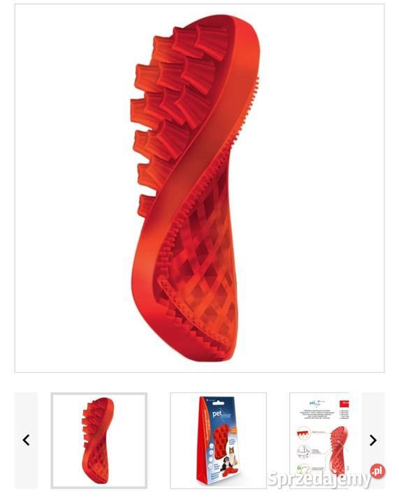 PetMe Firm Silicone Brush Red Szczotka