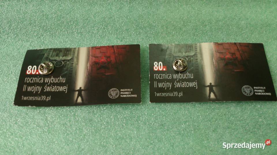 Przypinka 80 rocznica wybuchu II wojny światowej Zielona Góra