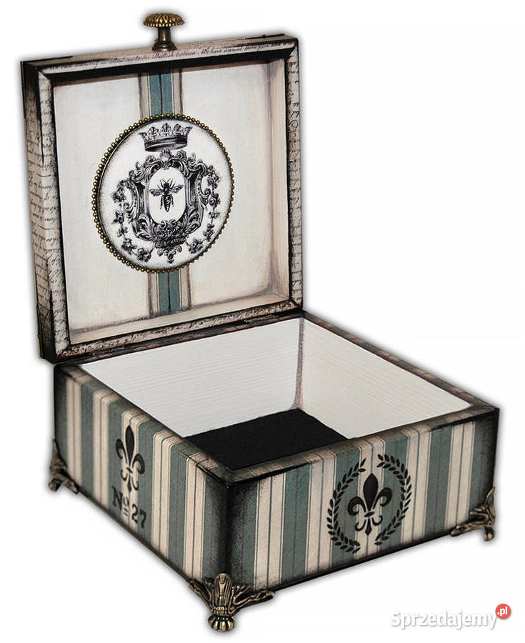 SZKATUŁKA drewniana VICTORIAN QUEEN BEE French Pozostałe sprzedam