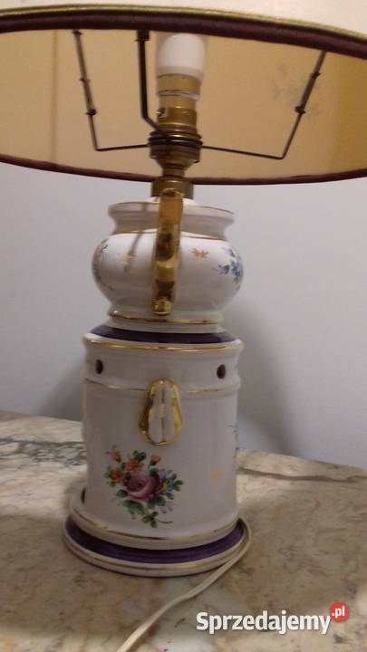 stylowa lampa stojąca porcelana Budzyń