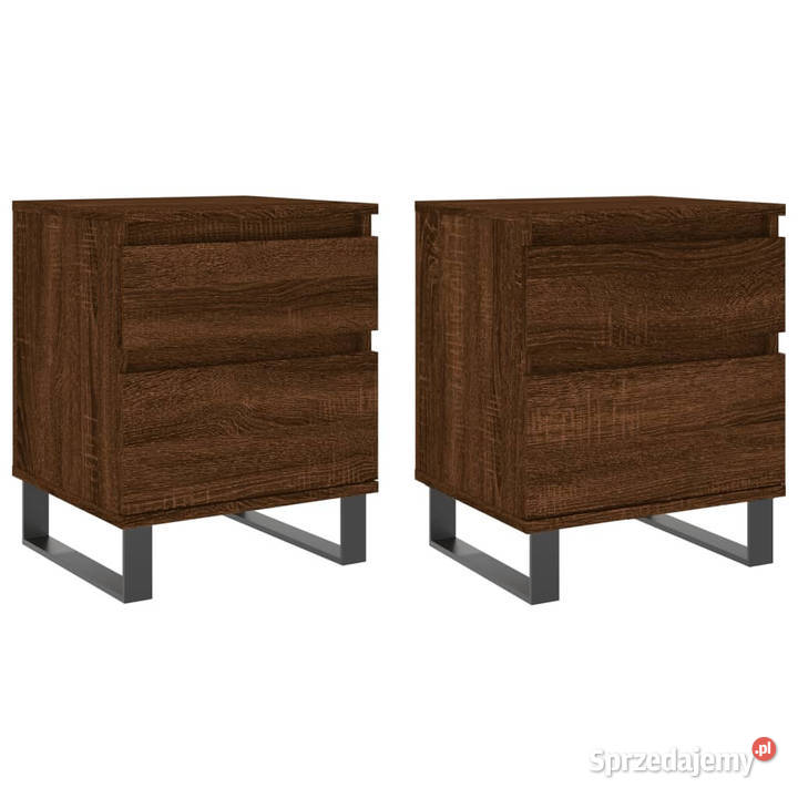 Szafki nocne 2 brązowy dąb 40x35x50 WM830699 Warszawa