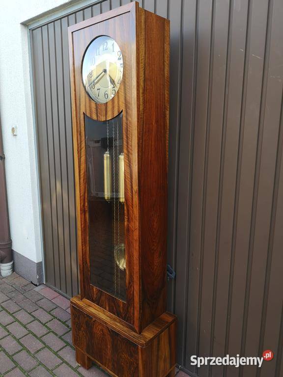 Zegar Stojący Orzech ArtDeco Stary Antyk