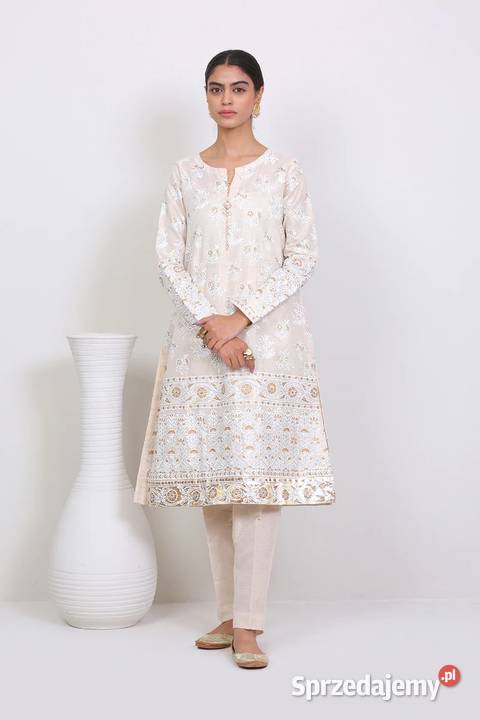 Indyjski komplet S 36 beżowy złoty malowany zachodniopomorskie Szczecin