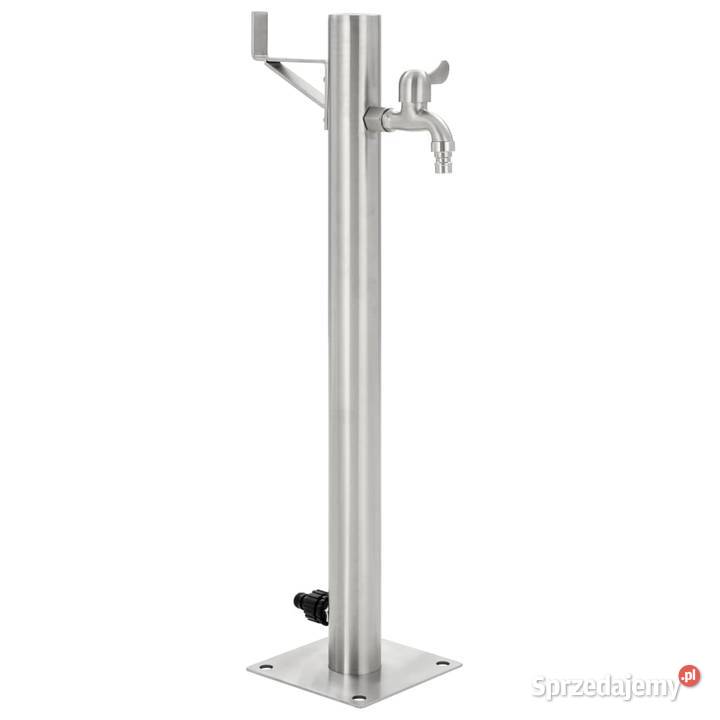 vidaXL Kran ogrodowy na słupku stal nierdzewna