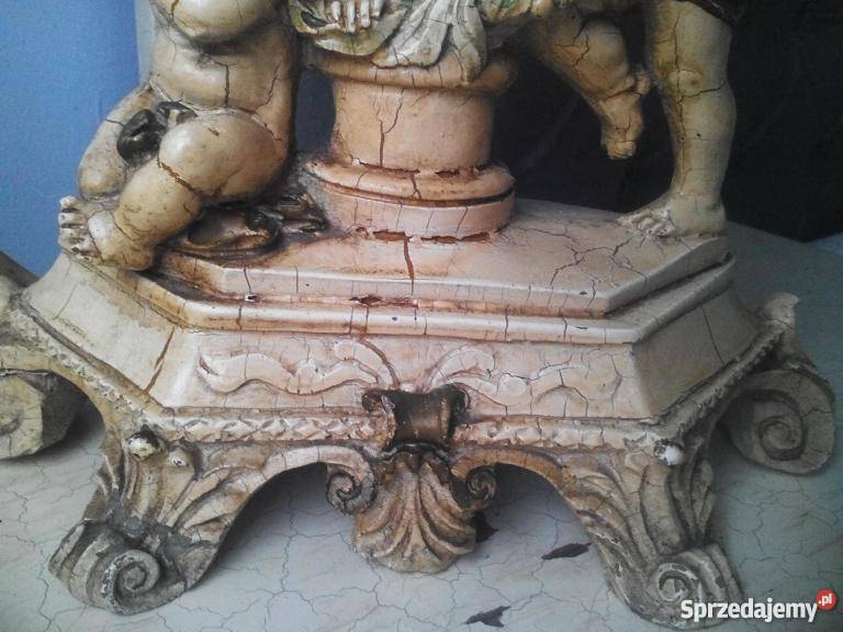 Lampka nocna antyk cudo powlekana alabastrem Antyki Warszawa