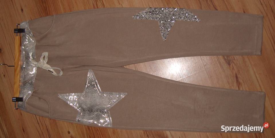 Legginso Spodnie gwiazdy Cekiny dodatek złota r Spodnie wielkopolskie Rawicz