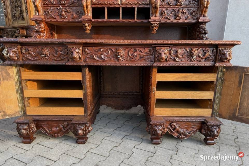 Biurko unikatowe neorenesans antyk