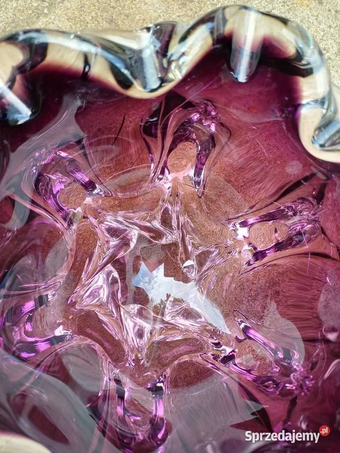 Retro patera z 60 tych lat hutnicze szkło Antyki, Sztuka, Kolekcje dolnośląskie Lubań sprzedam