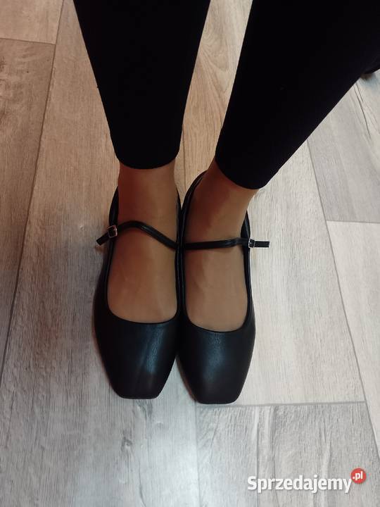 42 CZARNE baleriny wieczorowe z zapięciem NOWE Kraków