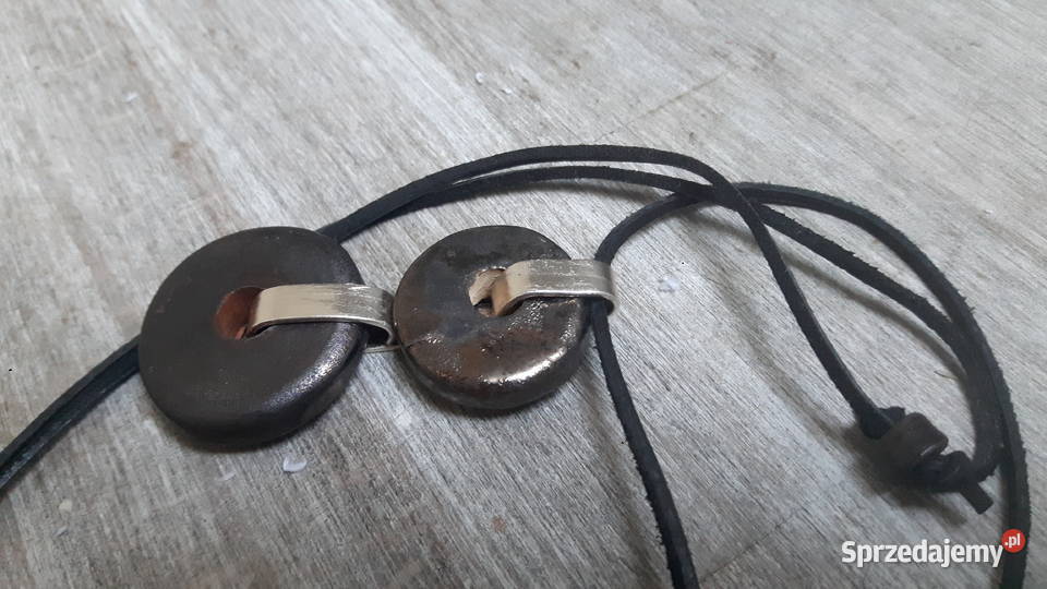 Naszyjnik ceramiczny ręcznie wykonany Otwock