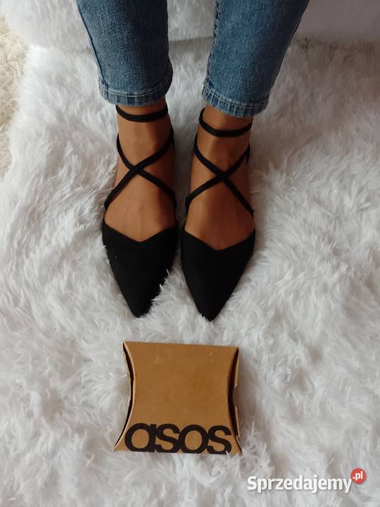 40 ASOS Design Czarne zmysłowe Baleriny z małopolskie sprzedam
