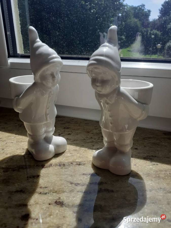figurki ceramiczne krasnale świeczniki pomorskie Gdańsk sprzedam