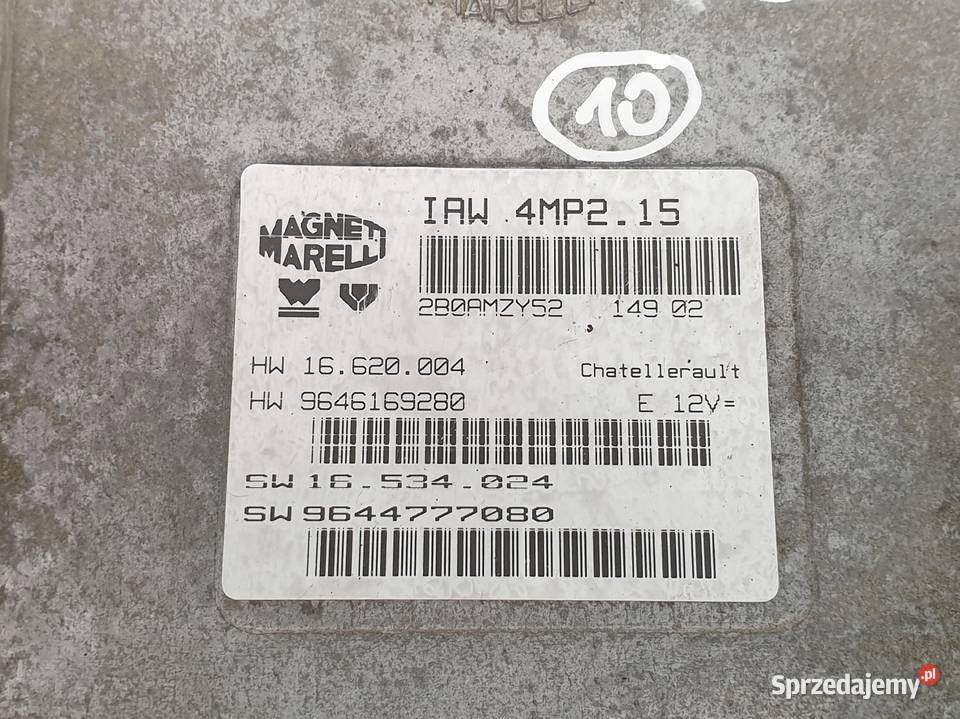 Peugeot 607 22 16V STEROWNIK SILNIKA 9646169280 lubelskie Rudka