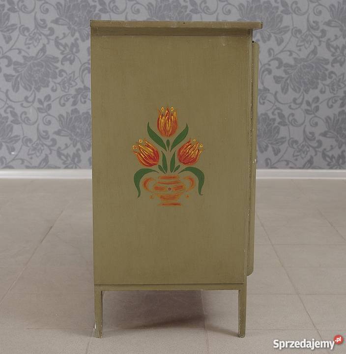 Szafka malowana ręcznie kwiaty handmade 4809 Nysa