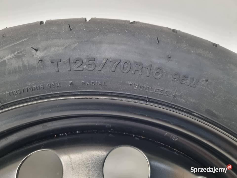 KOŁO DOJAZDOWE Audi Seat Vw Golf VI 12570 R16 Samochodowe lubelskie Chełm sprzedam