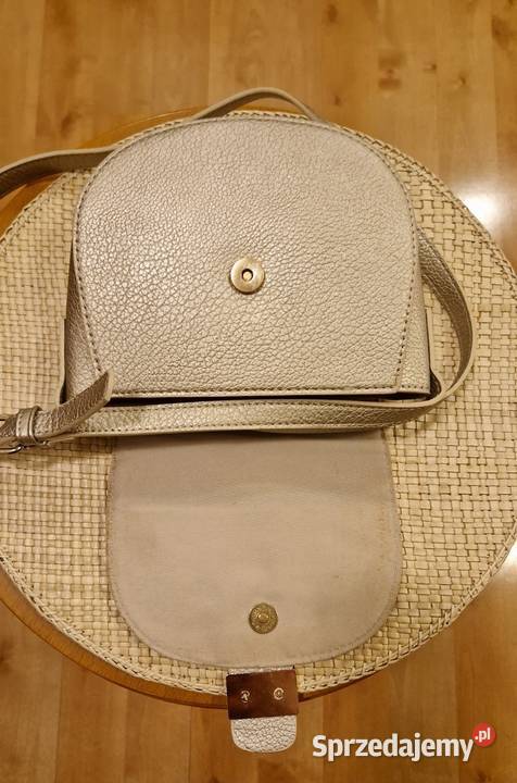 Wizytowa TOREBKA mała złota okrągła ecoskóra Na ramię  Torby i torebki Lublin