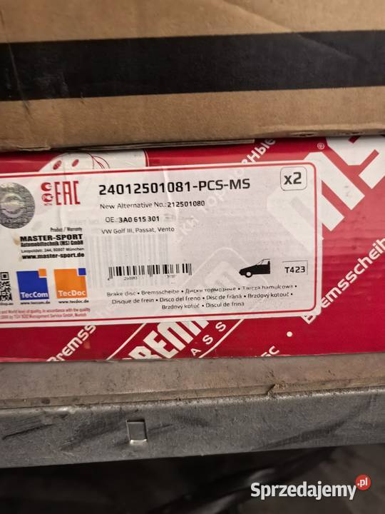 Tarcze przednie 288mm golf 3 VR6 niektóre AFN