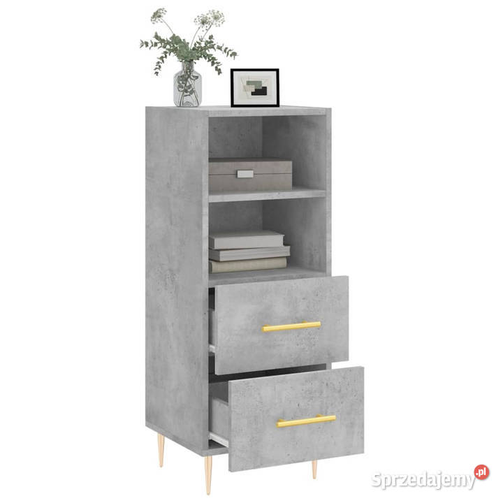 Szafka szarość betonu 345x34x90 materiał mazowieckie Warszawa
