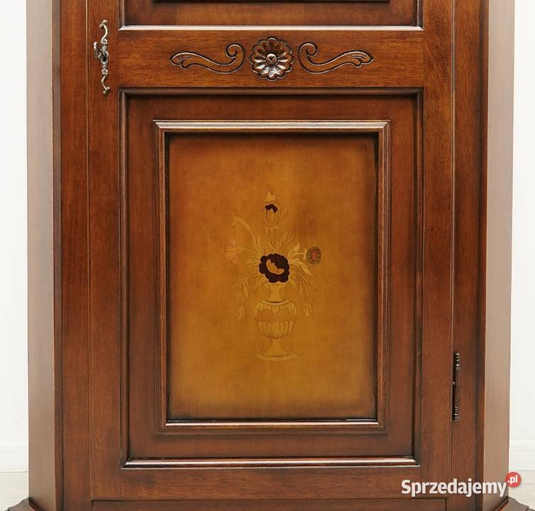 Stylowa intarsjowana szafa z kwiatowym motywem wielkopolskie Jerka