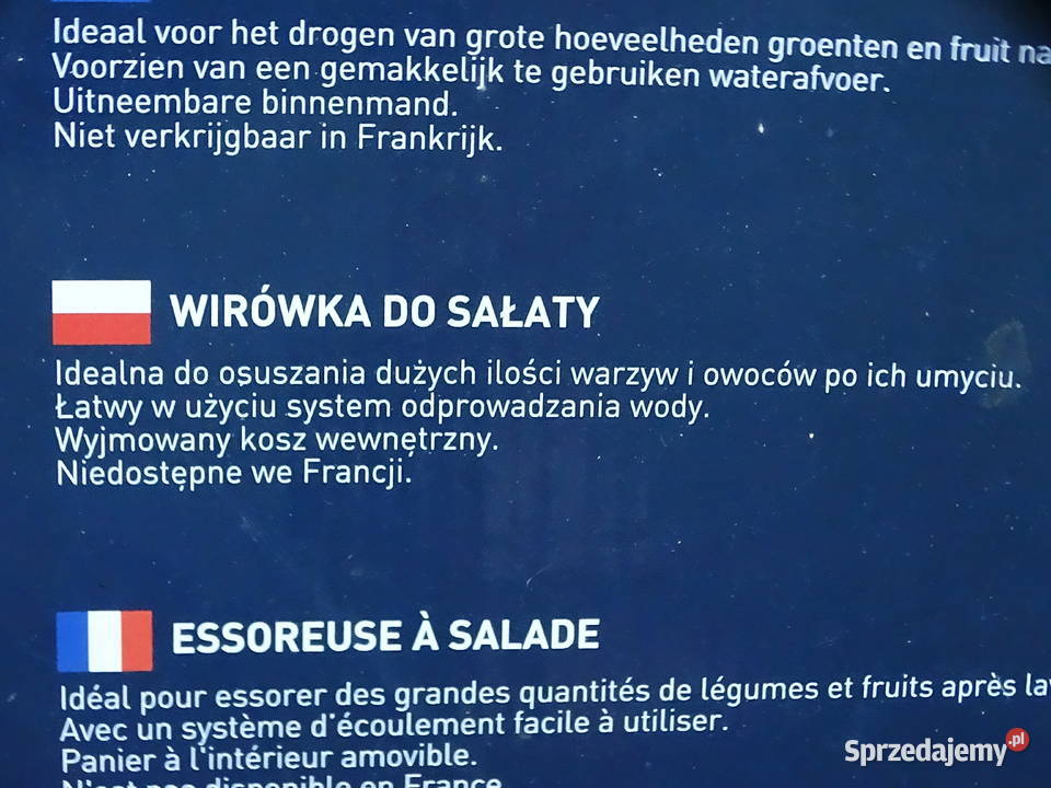 Profesjonalna Wirówka Suszarka do Sałaty i lubelskie