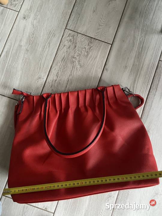 Nowa czerwona torebka pojemna nieużywana Dla kobiet Rogoźno