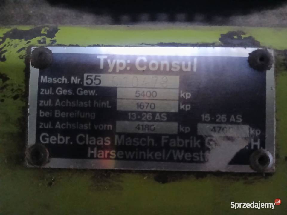 Kombajn Zbożowy Claas Consul Gęsia Wólka