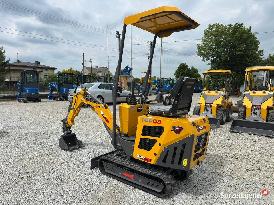 Nowa Minikoparka XGV TOP08 z 2026r Waga 800 Złoczew