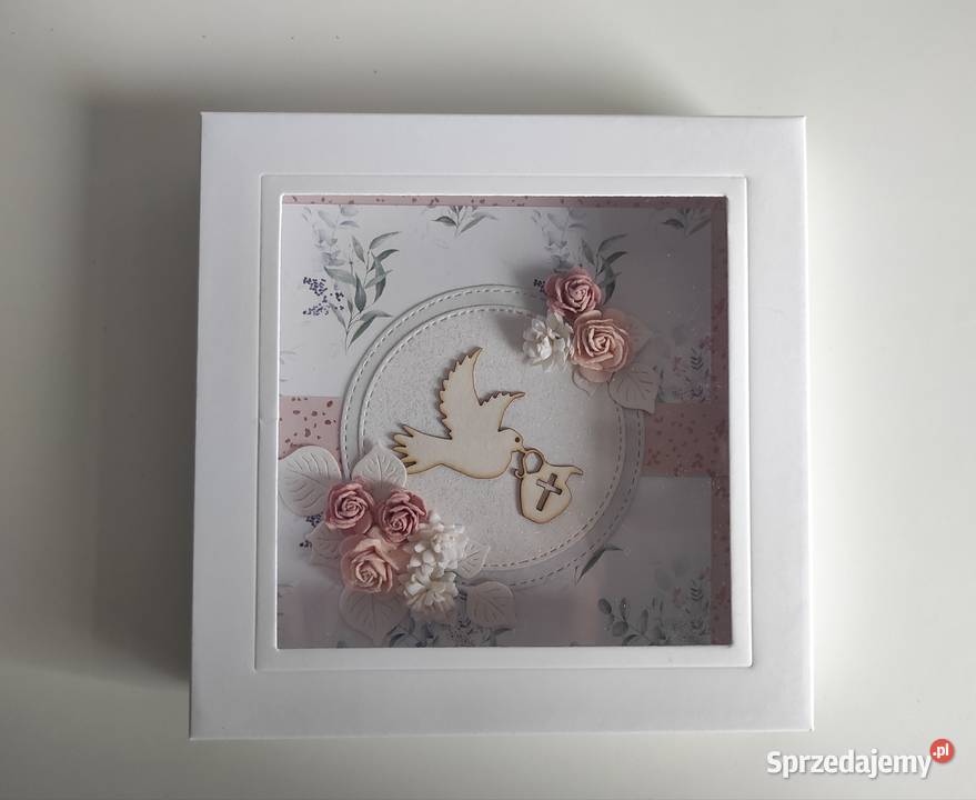 Kartka ręcznie robiona na Chrzest Święty w Łódź