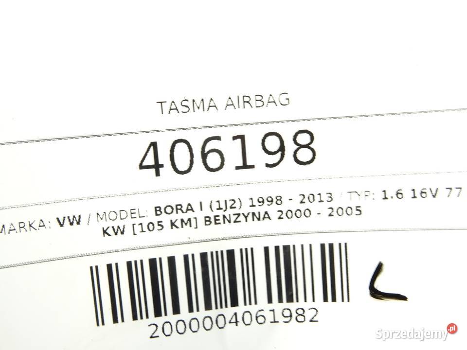 TAŚMA AIRBAG VW BORA I 9813 SedanLimuzyna osobowe Motoryzacja sprzedam