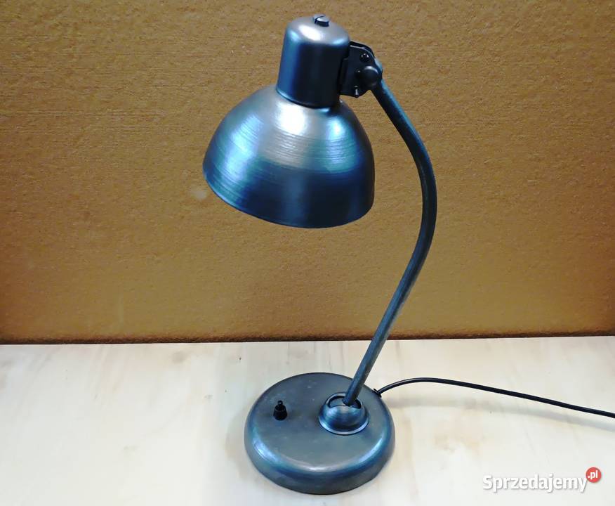 Lampa biurkowa kancelaryjna w stylu Bauhaus lata Częstochowa