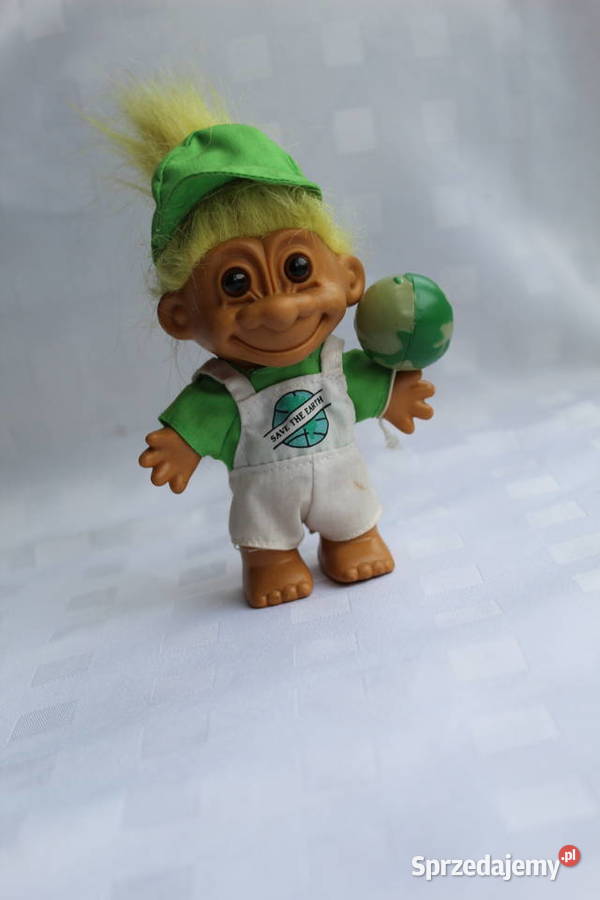 Troll Russ Żółty Ekolog Ratujmy Ziemię Globus