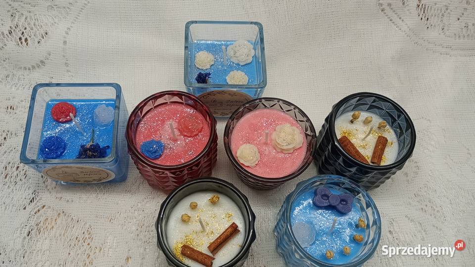 Świece sojowe ręcznie robione unikatowe Świece małopolskie Ołpiny