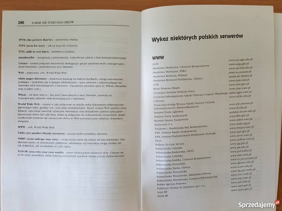 KSIĄŻKA EMAIL nie orłów Rok wydania 1996 Złotniki