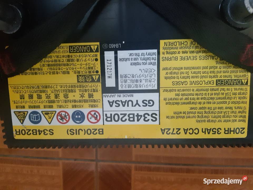 Akumulator YUASA S34B20R 20HR 35Ah CCA 272 A Ząbki sprzedam